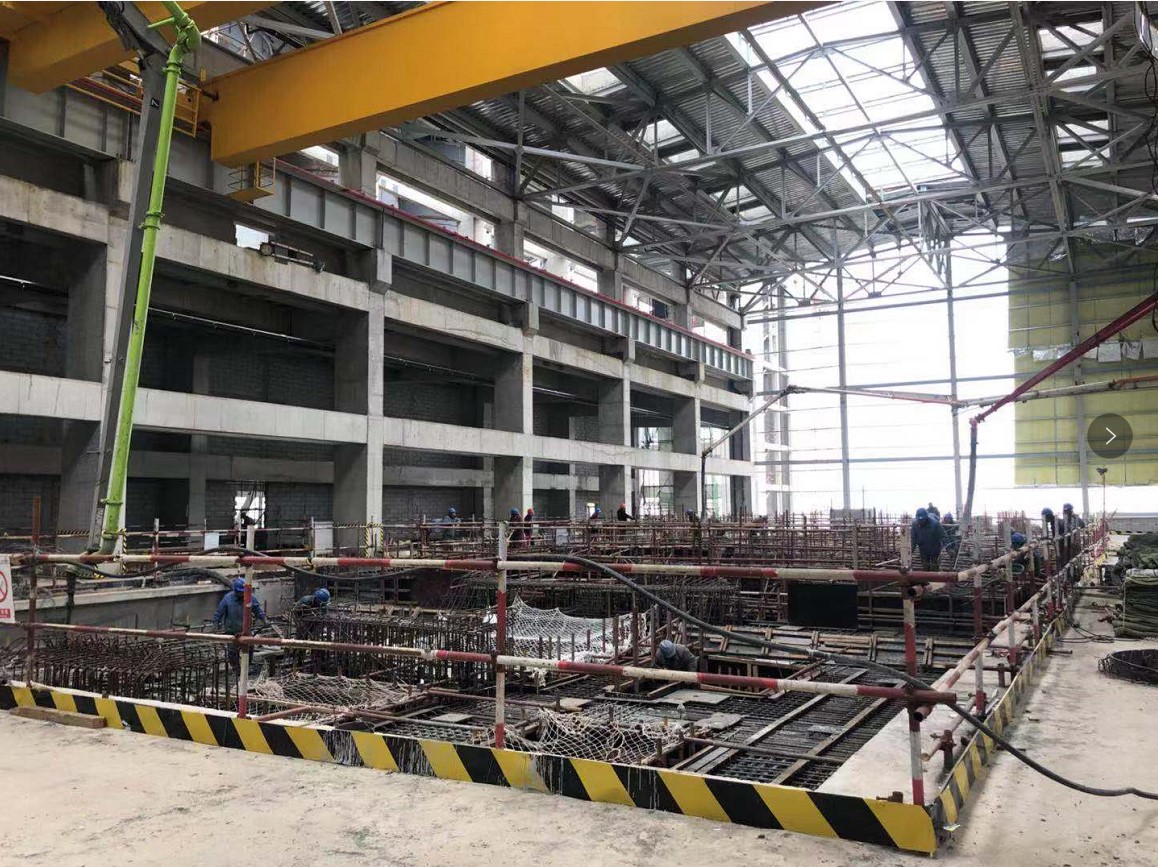 国投南阳电厂一期(2×1000MW)工程汽机大体积混凝土浇筑顺利完成
